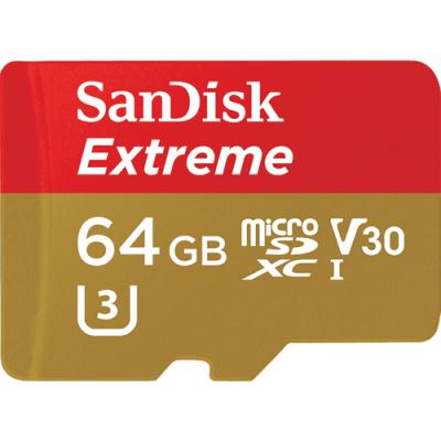 SanDisk Micro SD Extreme Pro 64 GB (U3, V30) + SD adapter