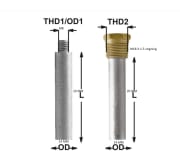 VM Engine Anode w/Plug D14x20-M18x1.5 Zn