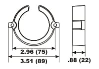Bearing Carrier anode til Mercruiser Bravo drev : 806188