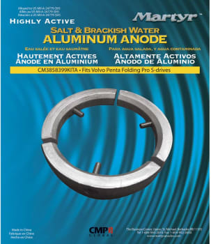 Volvo 4-Blade Folding Prop Anodesett Al