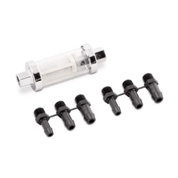 Bensinfilter, 20µm, med klart glass og nippler