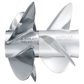 Stål propell, SOLAS [E] "Bravo III", Front, 16" x 18" Ven.