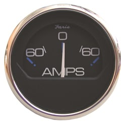FARIA Amperemeter, 0-60-0 Amp
