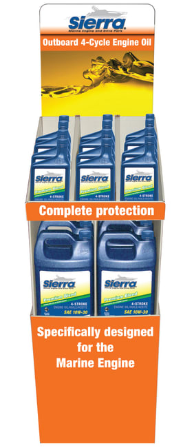 10W-30 Olje display med olje.