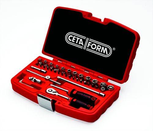 Skrallesett 1/4", 40 deler, metrisk