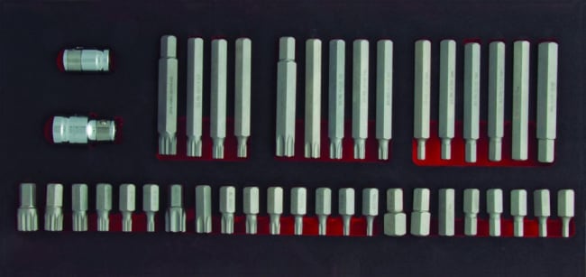 TORX/Hex/XZN Bitsset i modul, 40 deler