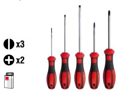 Skrutrekkersett, 5 deler, C-PLUS