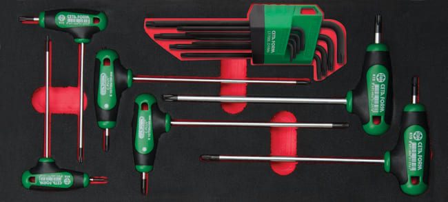 Torxsett m/T-Håndtak,14 deler i modul