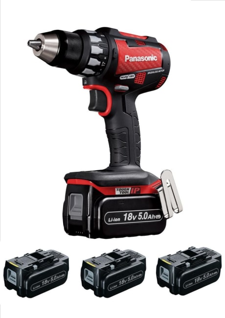 Panasonic drill 18V, 3 x 5 Ah