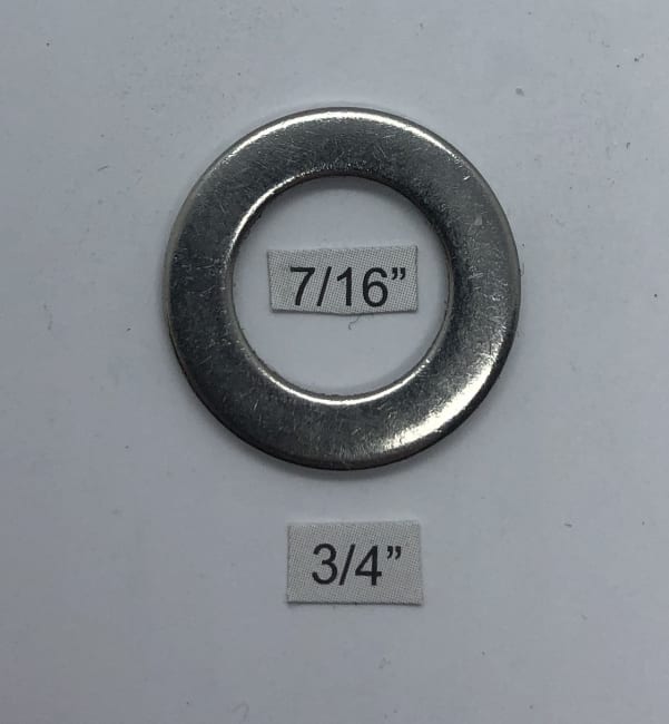 7/16" rustfri flat skive (Washer ) 731625