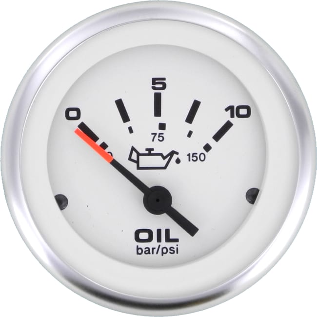 Oljetrykksmåler, 0-10BAR/0-150PSI, VDO, Veethree Lido Pro 2"
