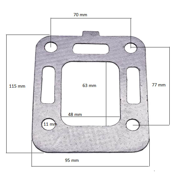 Eksos albue pakning (Mercruiser), 3,0 L Erst: 27-997772