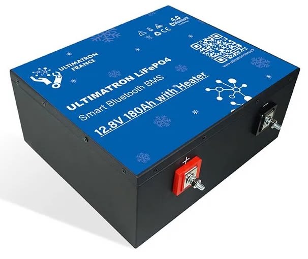 Lithium Batteri, 12.8V, 180Ah, Blåtann, smart BMS og Varmer