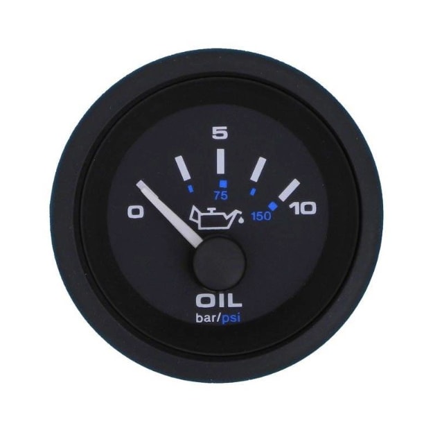 Oljetrykksmåler, 0-10 BAR/80PSI, US, Veethree Premier Pro 2"