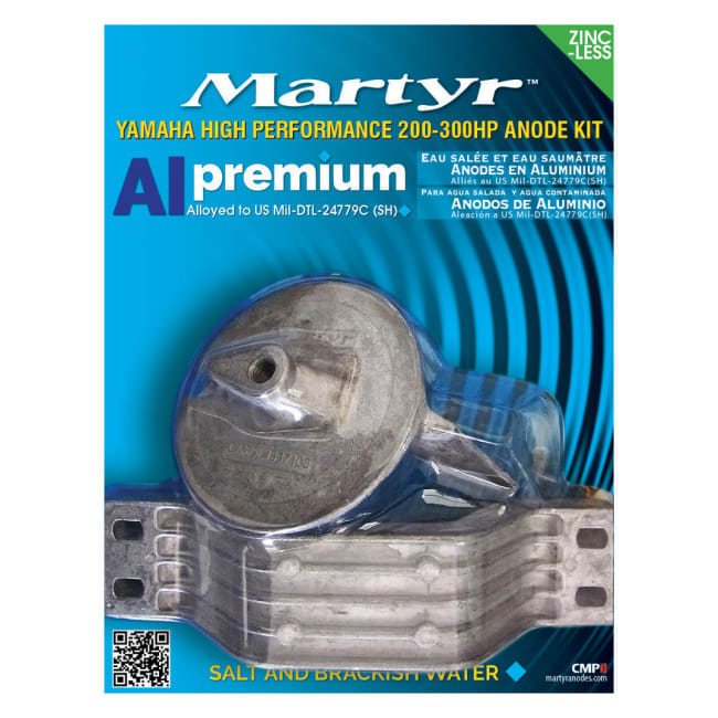 Yamaha 200-300 Hk, 4 -Takt Anodesett, Alu, CMYHP200300KITA