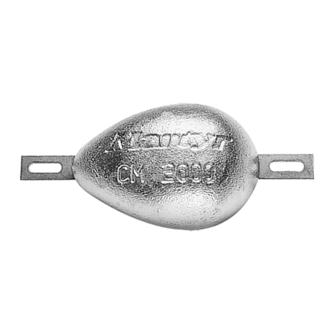 Skroganode, dråpeformet - Aluminium (og feste i alu)