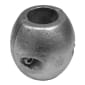 Akselanode, eggformet, for 30 mm aksel - Aluminium
