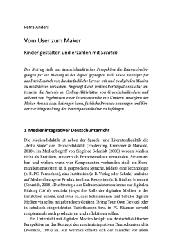 Screenshot des Texts „Vom User zum Maker“ von Petra Anders.