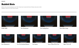 Screenshot der Website des Podcasts „Rabbit Hole“ auf dem New York Times Site.