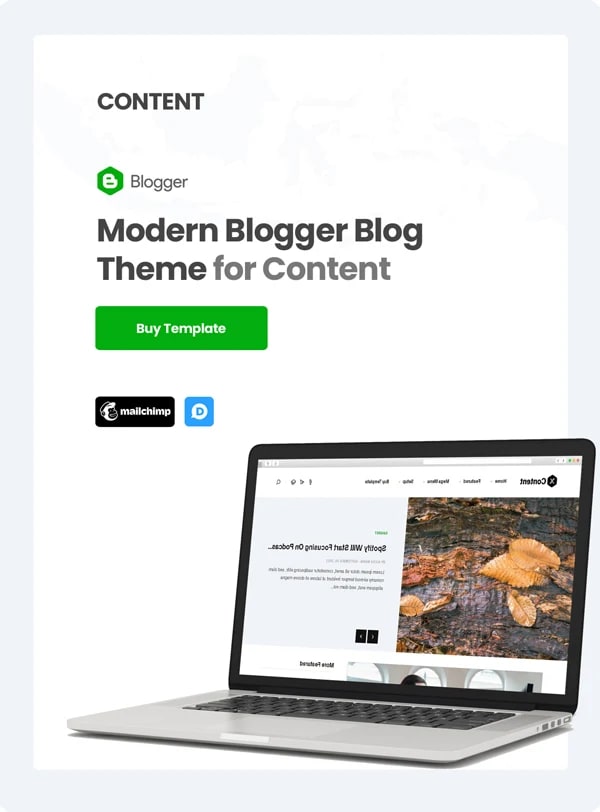 Content - A Modern Blogger Template for Content Marketing