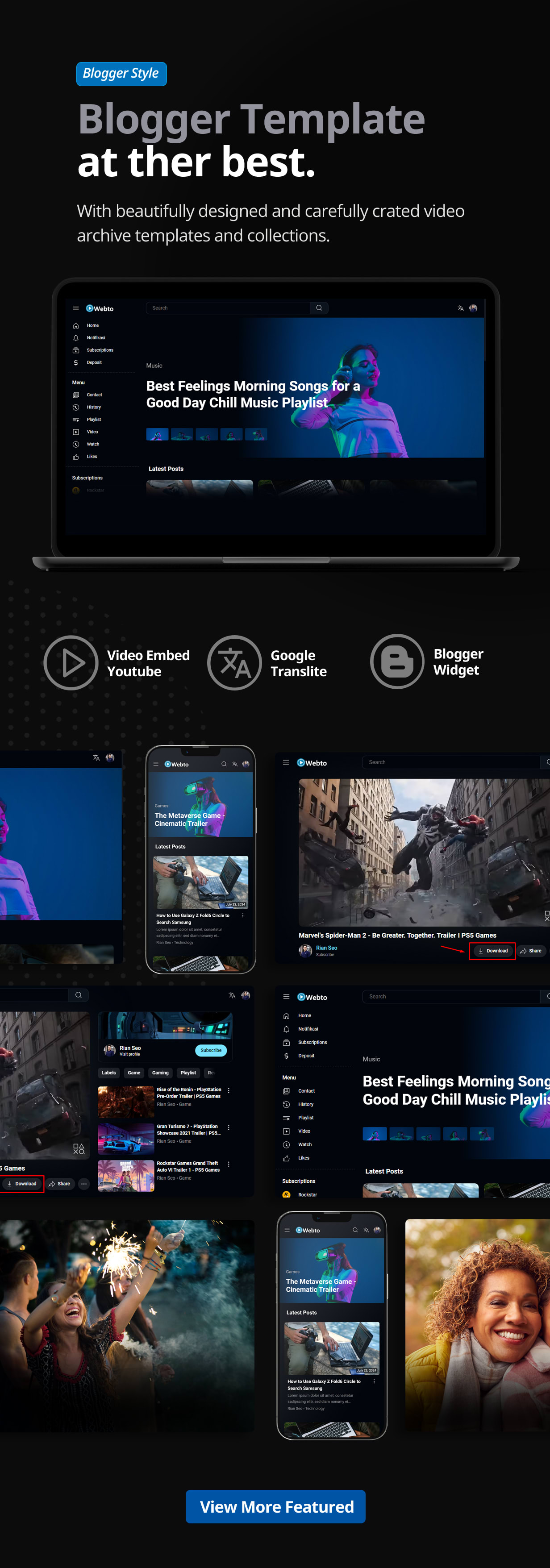 WebToto - Blogger Template Blog Video and Magazine