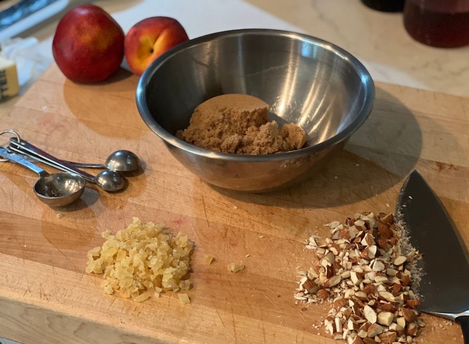 Prepping crumb topping