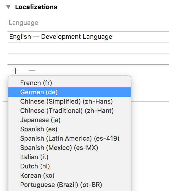 Adding language