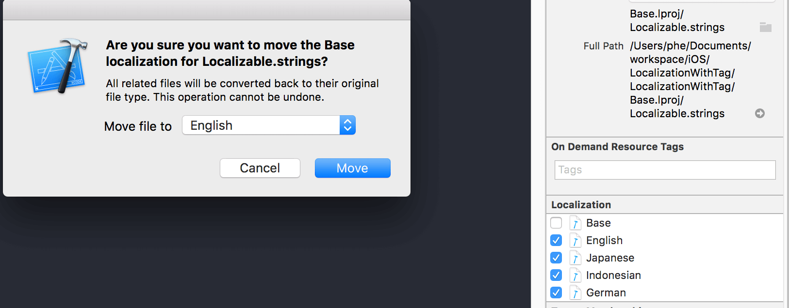 Moving Language Confirmation