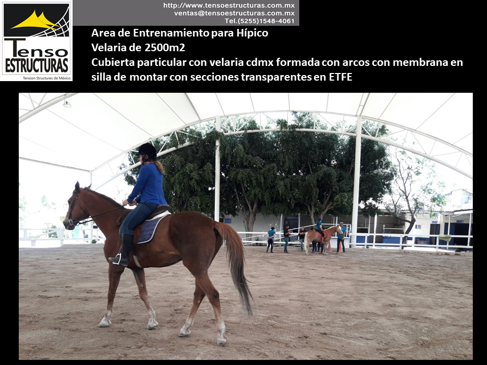 Velarias Proyectos Área de Entrenamiento para Hipico