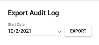 Export Audit Log Export Audit Log