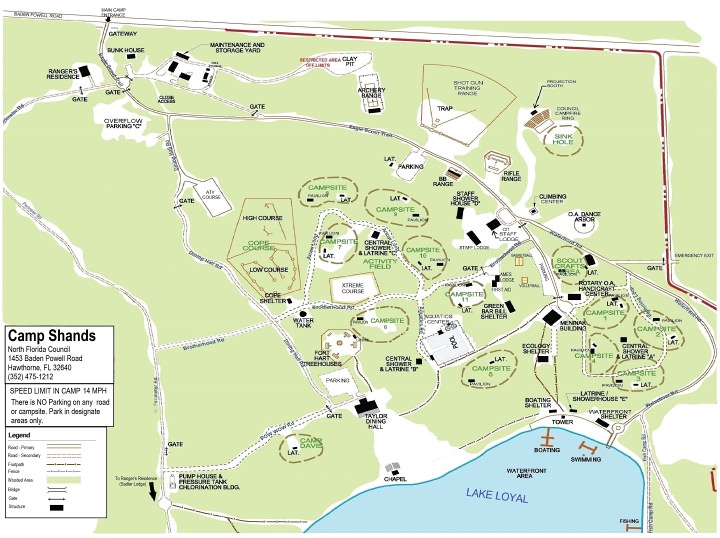Camp Shands Map Camp Shands