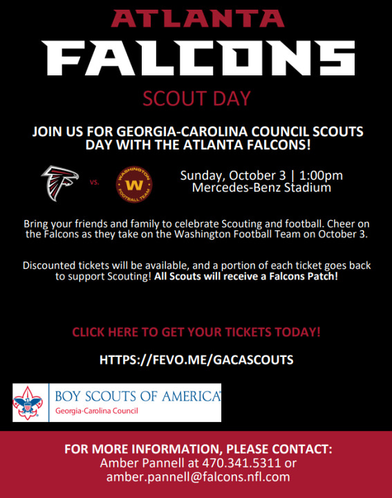 Atlanta Falcons Football Scout Night  Georgia Carolina Council of the Boy  Scouts of America