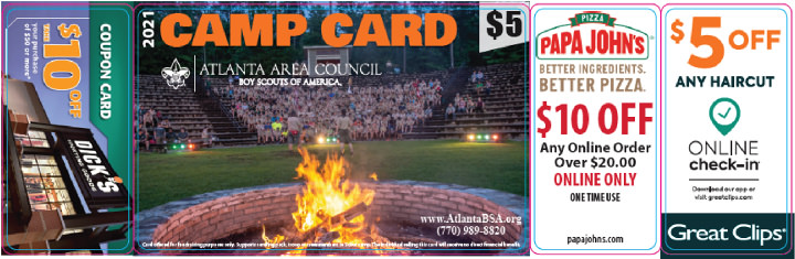 Camp Cards Atlanta Area Council Boy Scouts Of America