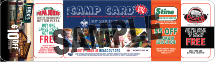 Lafayette/New Iberia Camp Card