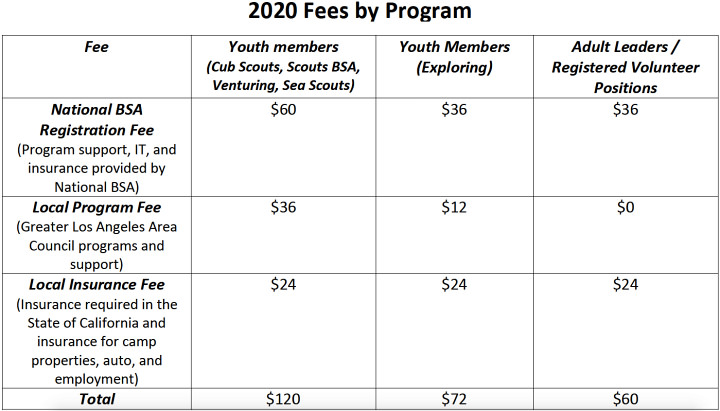 Boy Scout Membership Chart