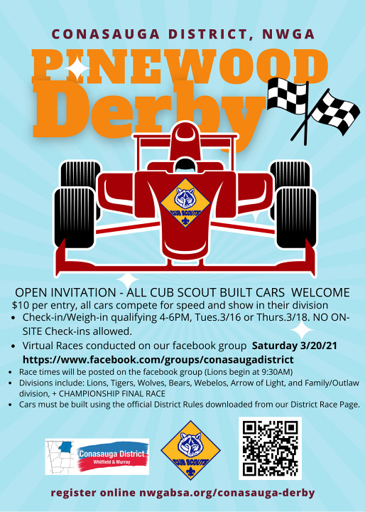 Pinewood Derby Workshop - Calling for Volunteers on 1-13-24 from