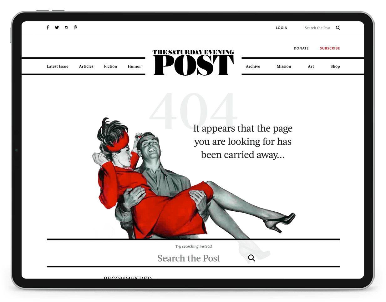 Saturday Evening Post 404 Page