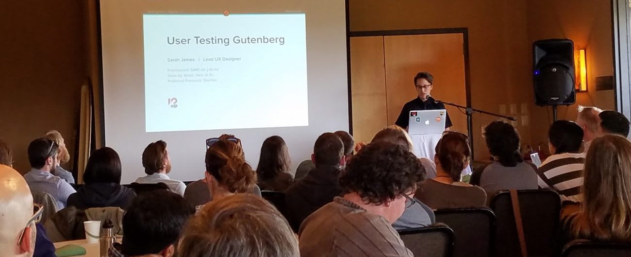 User testing Gutenberg