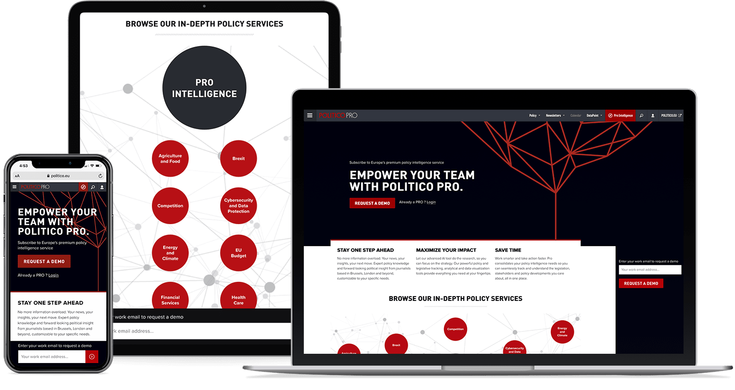 POLITICO Pro  Policy Intelligence Platform