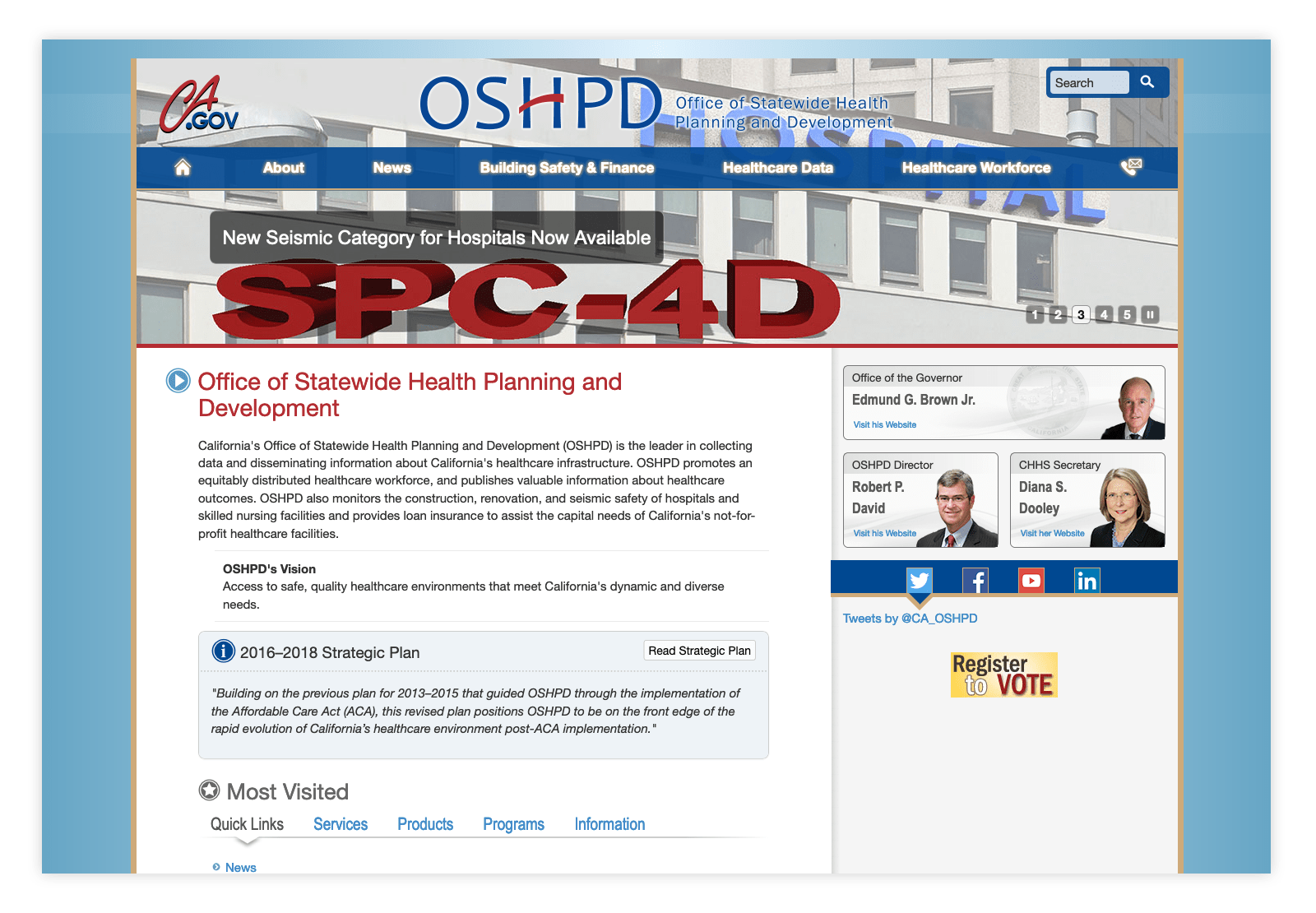 OSHPD.ca.gov Website Before Working With 10up