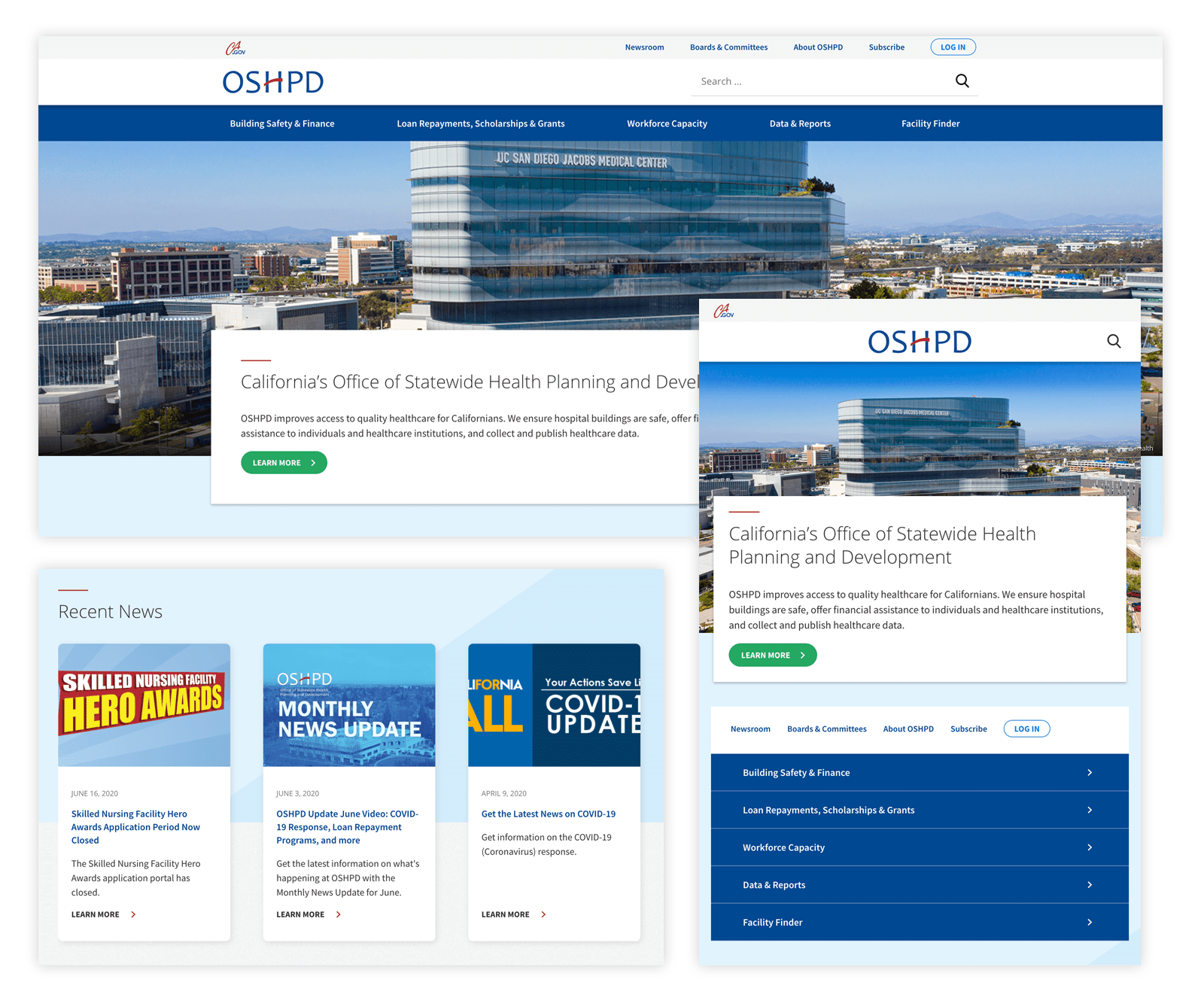 OSHPD.ca.gov Website Redesign