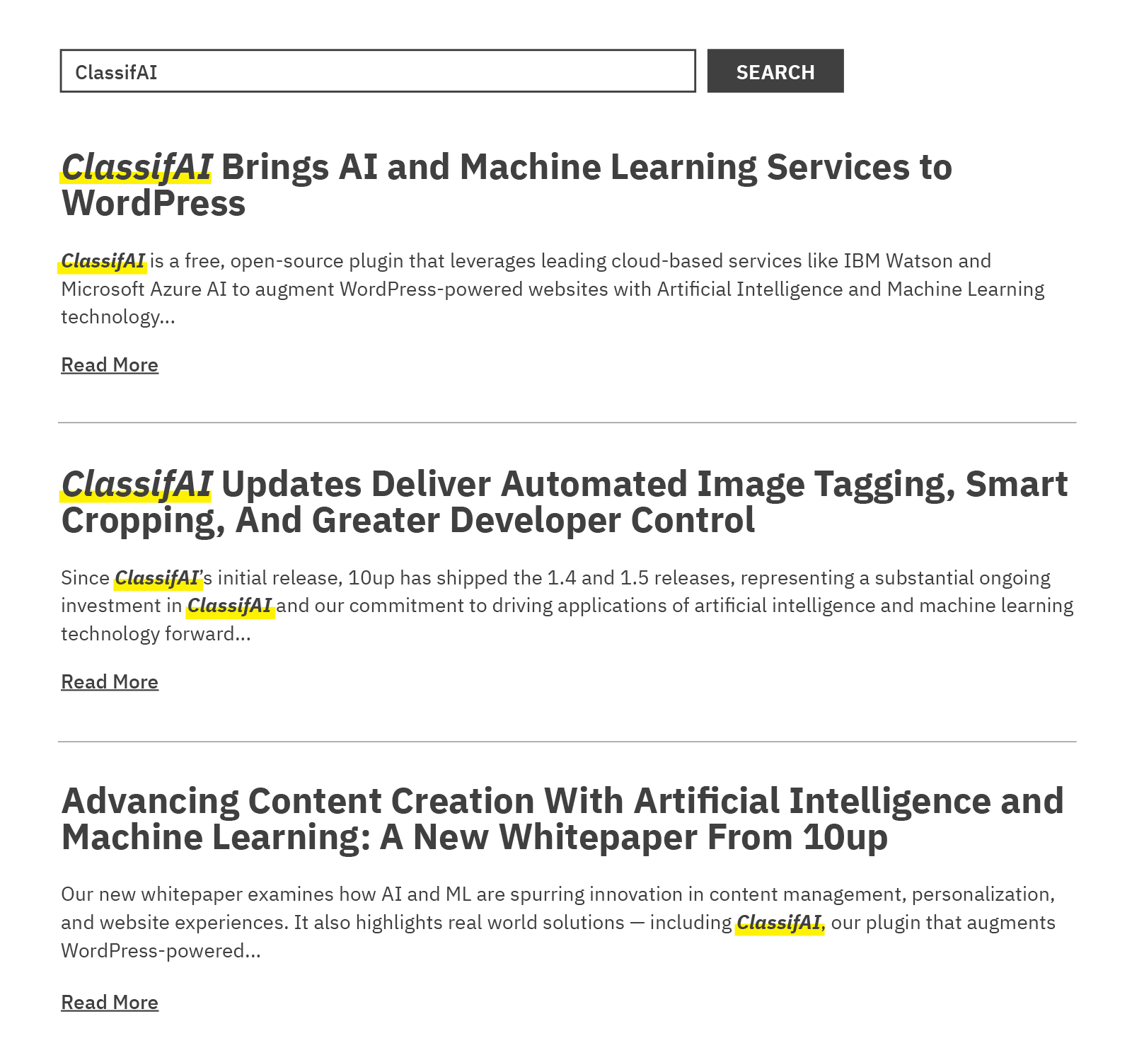 Term Highlighting, New Synonym Dashboard introduced in ElasticPress 3.5 |