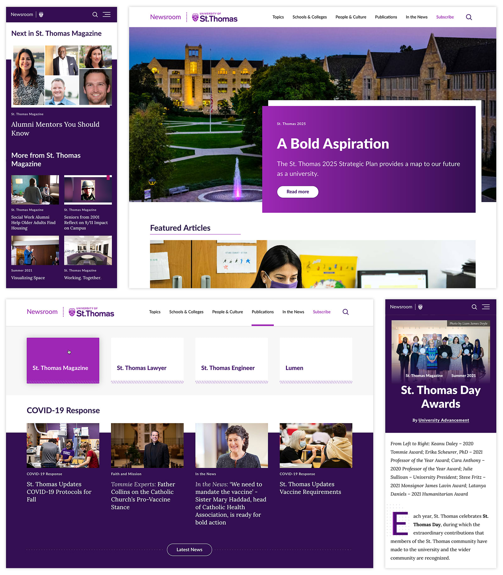 St Thomas Magazine Website Examples