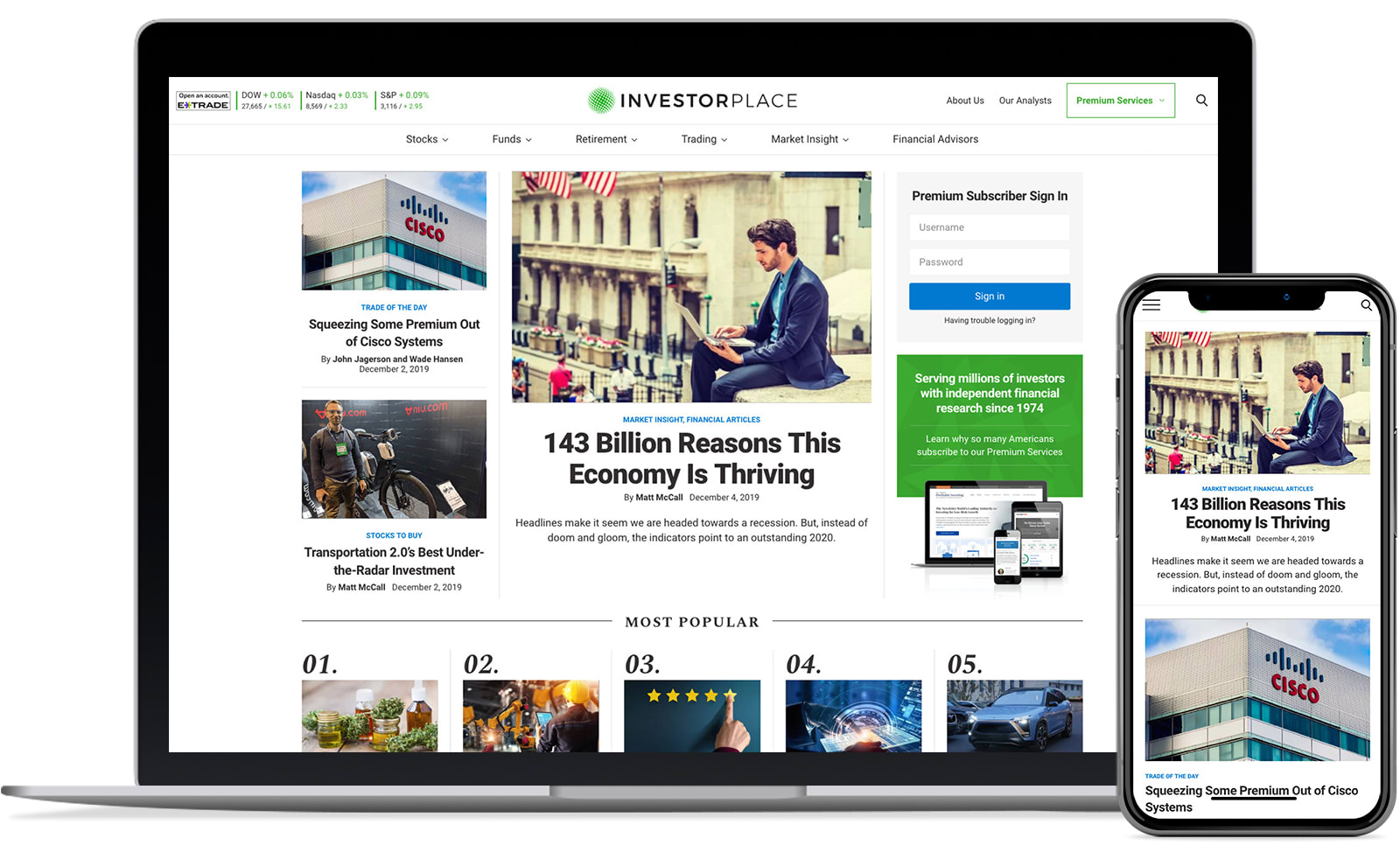 InvestorPlace Website Redesign