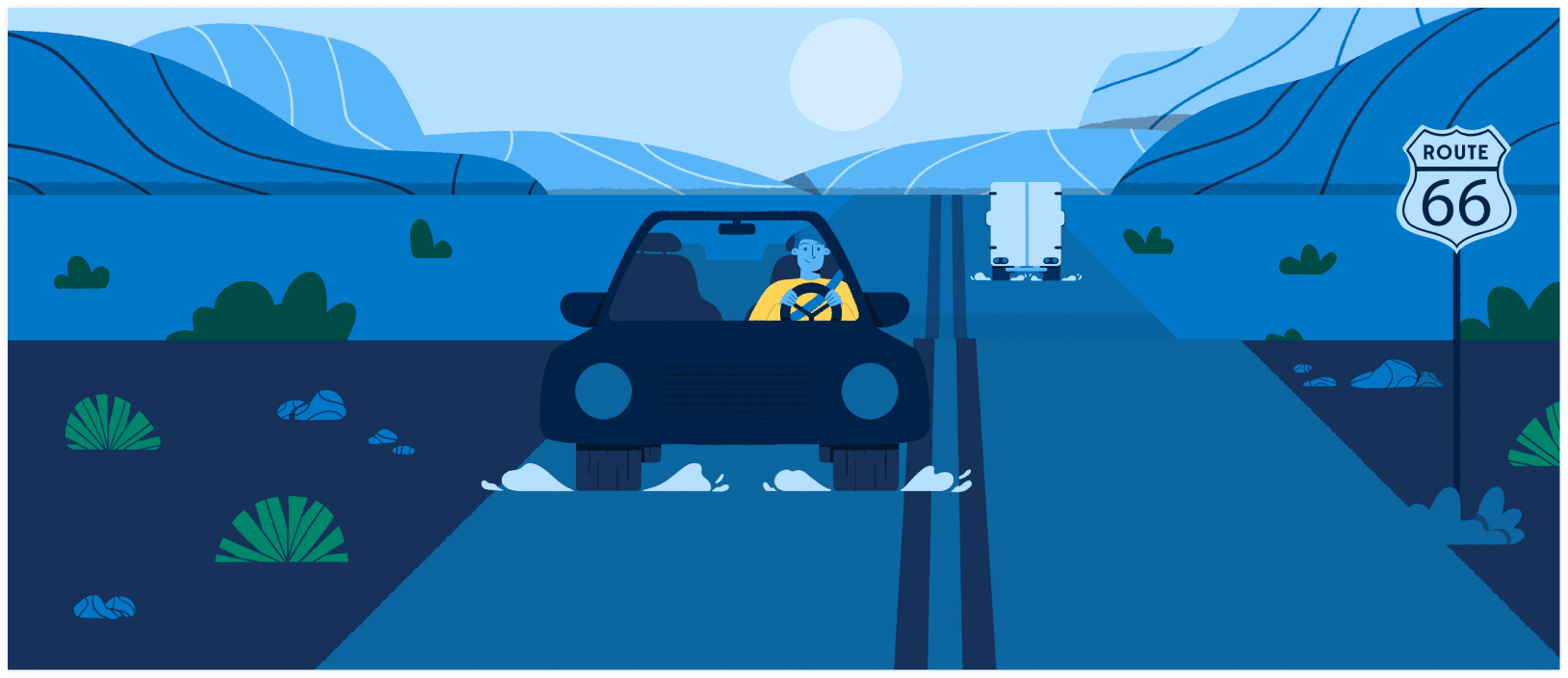 CA DMV Illustration Driving Route 66