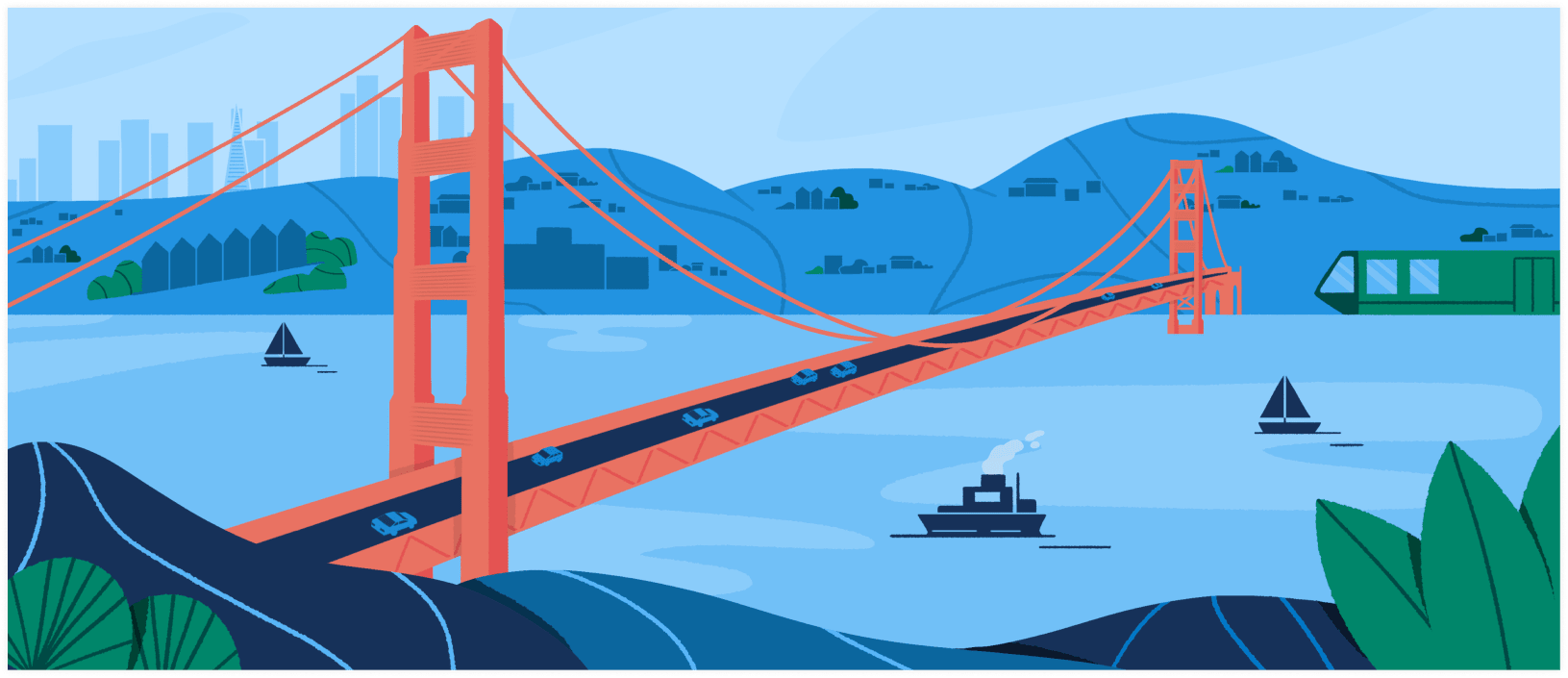 CA DMV Illustration Golden Gate Bridge