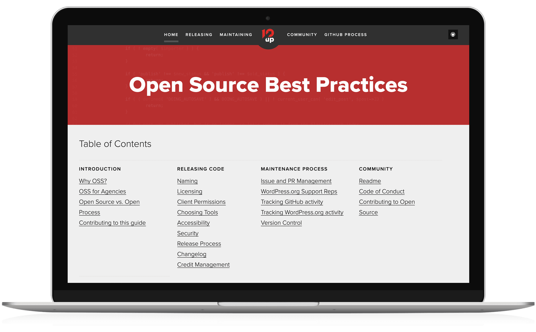 10up Open Source Best Practices GitHub Repo Home Page