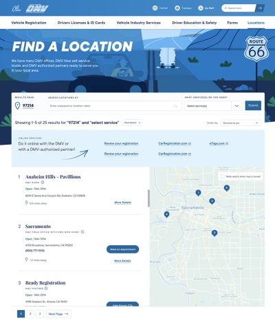 Government Website Redesign For CA DMV