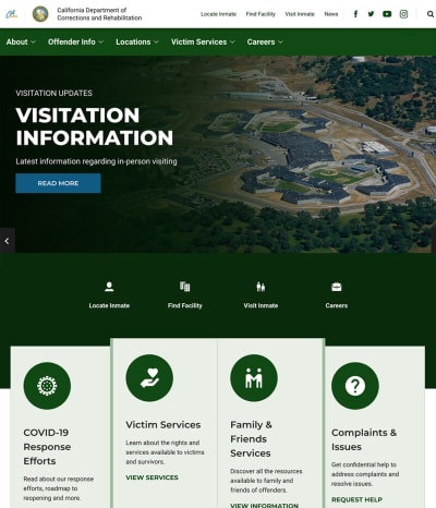 Government Website Design For CDCR