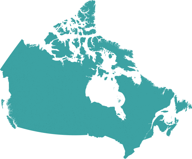 10up Canada map outline